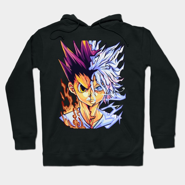 gon and killua pop art Hoodie by Kuli art